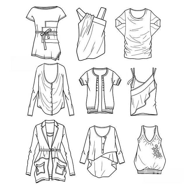 上裝款式圖集合